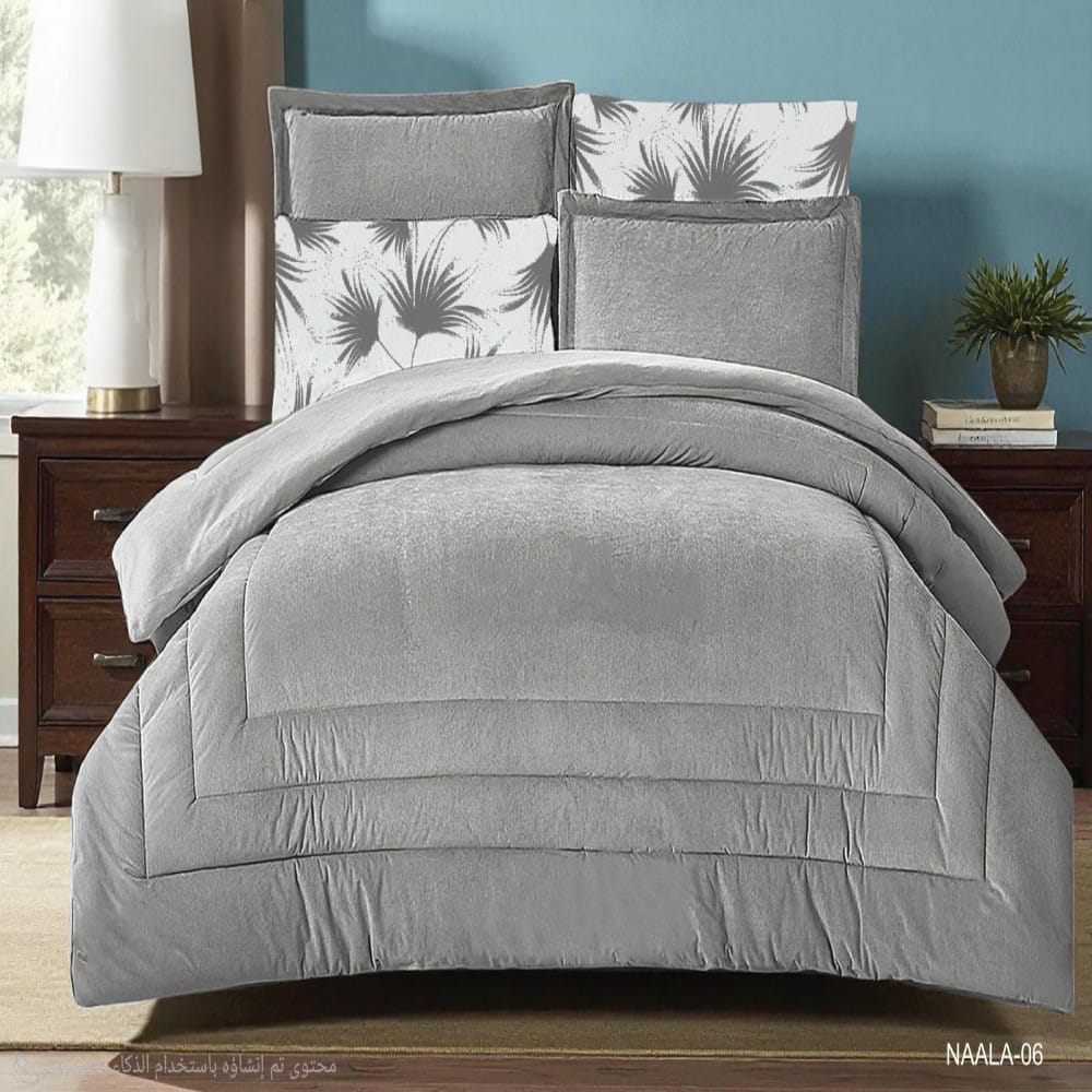 King size velvet soft Comforter 6 - piece set