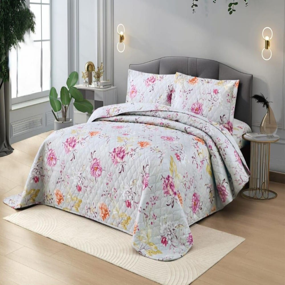 Compressed duvet king size flower Spring Patterned 4 - piece set