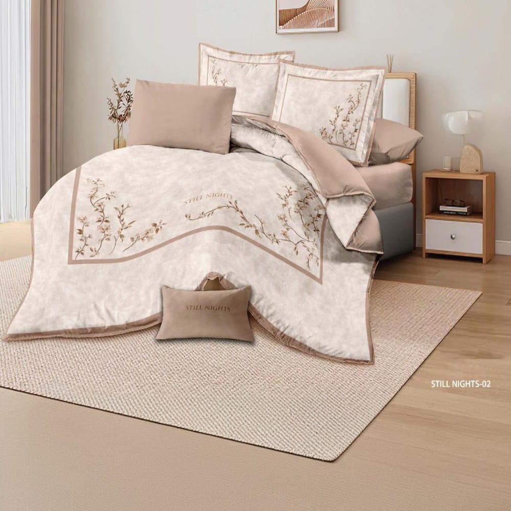Still Night 8 - Piece King size Macro fiber Comforter