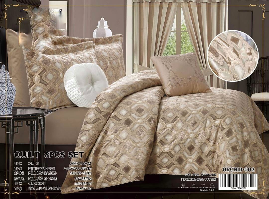 Luxury Marriage Quilt 8- pieces set