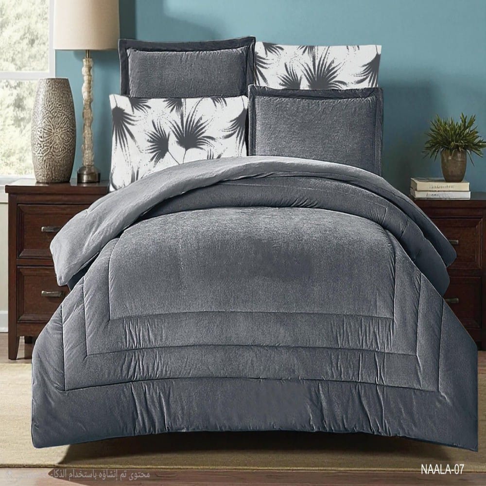 King size velvet soft Comforter 6 - piece set