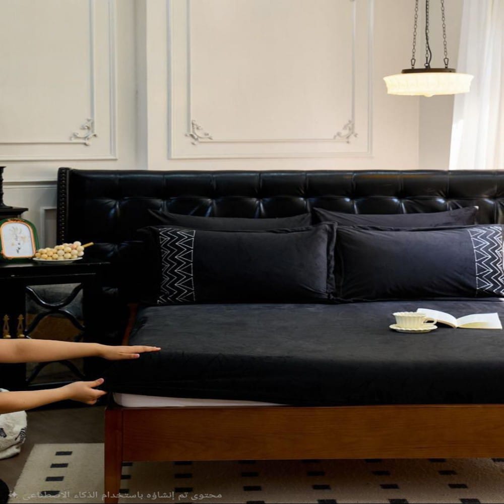 Embroidered Velvet Comforter set 6 - Pieces