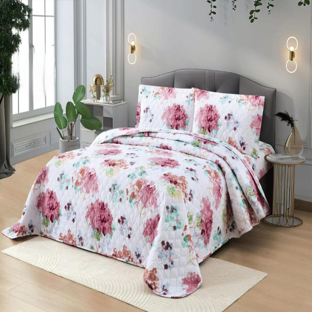 Compressed duvet king size flower Spring Patterned 4 - piece set