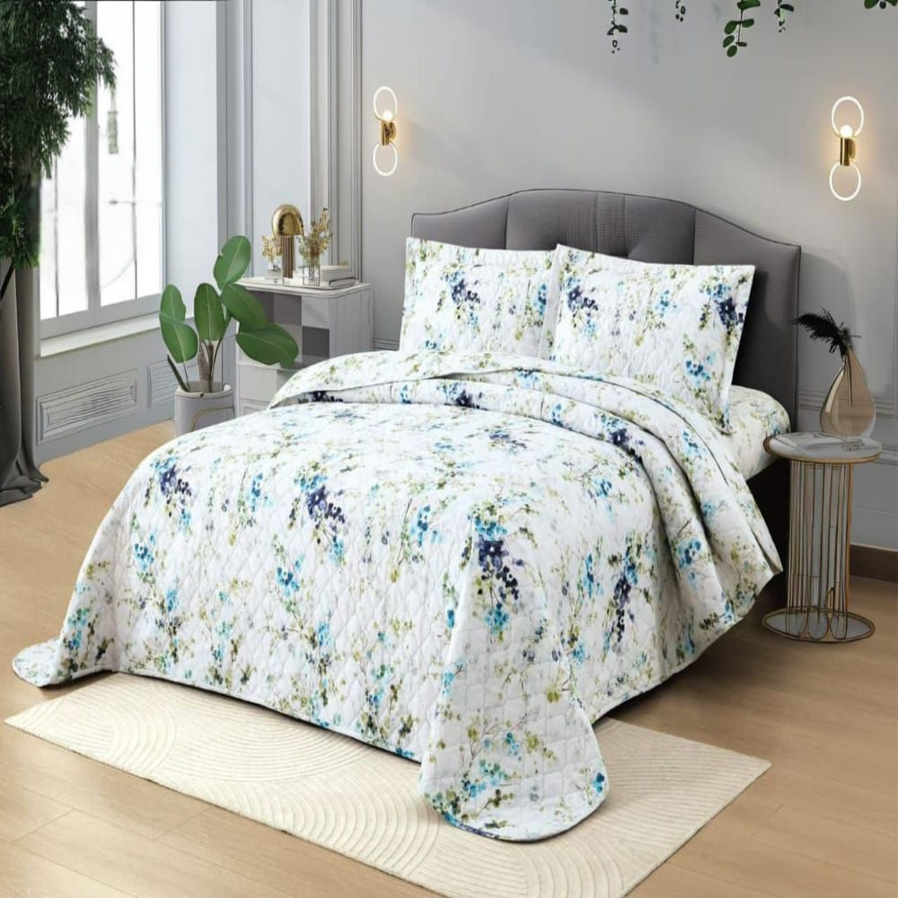 Compressed duvet king size flower Spring Patterned 4 - piece set