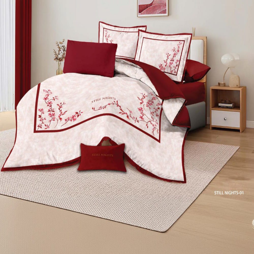 Still Night 8 - Piece King size Macro fiber Comforter