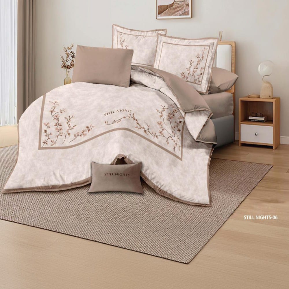 Still Night 8 - Piece King size Macro fiber Comforter