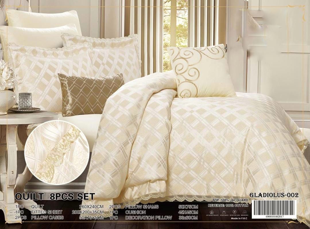 Luxury Marriage Quilt 8- pieces set