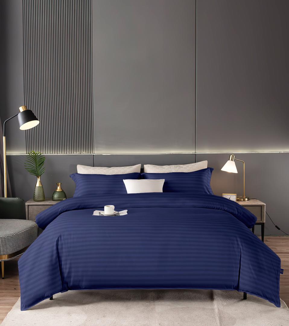6 - Piece Striped Hotel duvet Set