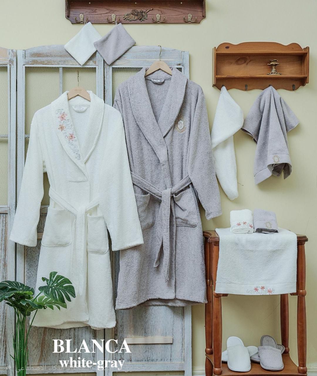 100% Cotton Couple bathrobe set
