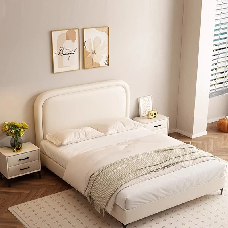 Children Bedroom Bed Design European Full Floor Simple Headboards Bed