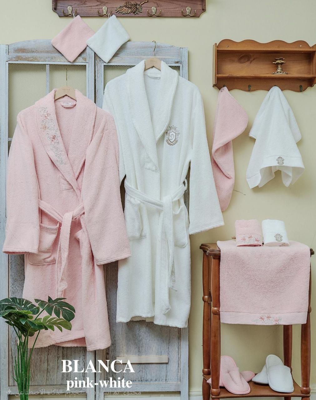 100% Cotton Couple bathrobe set
