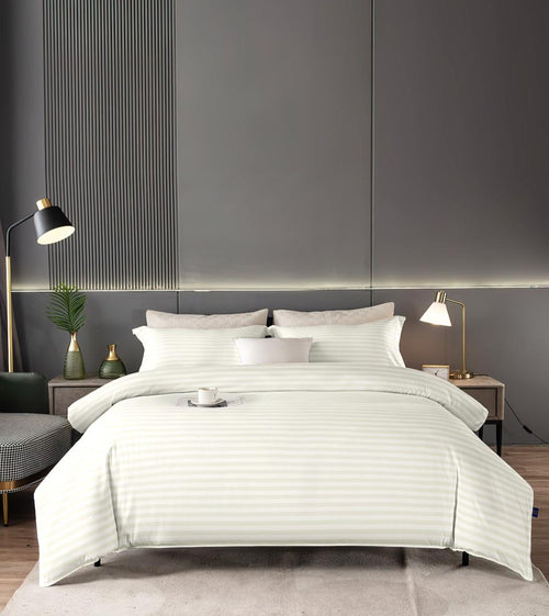 6 - Piece Striped Hotel duvet Set