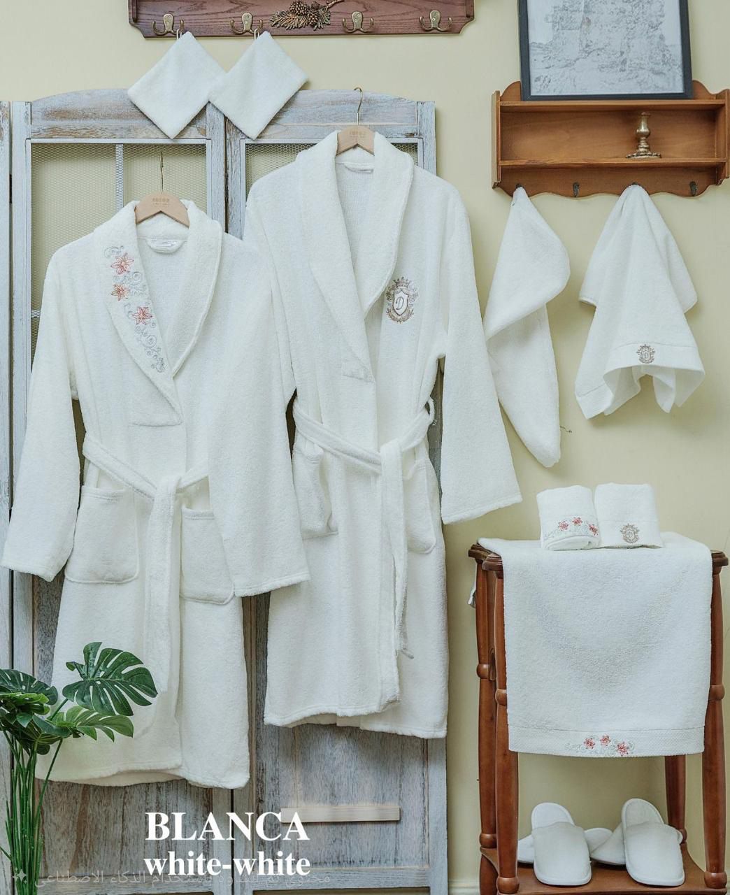 100% Cotton Couple bathrobe set